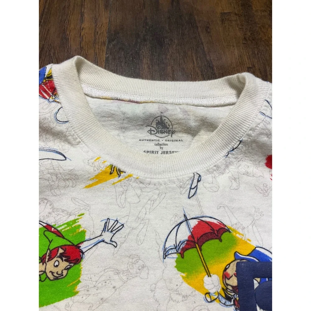 Disney World Spirit Jersey All Over Print Characters Mickey Dumbo White Small